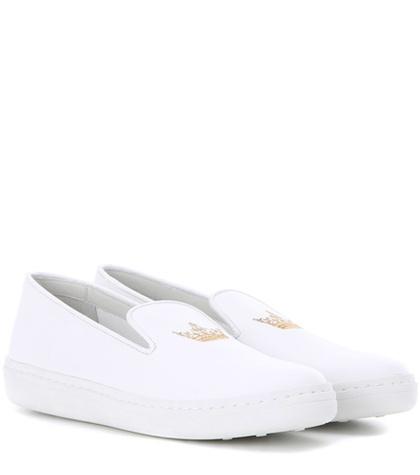 Church's Philus Embroidered Leather Slip-on Sneakers