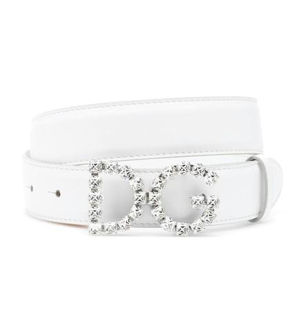 Dolce & Gabbana Dg Crystal Leather Belt