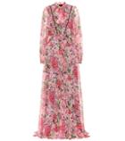 Il Gufo Floral Silk Maxi Dress