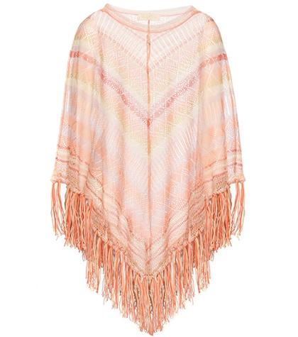 Valentino Crochet-knit Silk Poncho