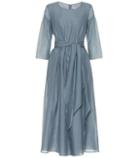 S Max Mara Desio Cotton And Silk Midi Dress
