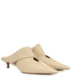 Petar Petrov Swan Leather Mules