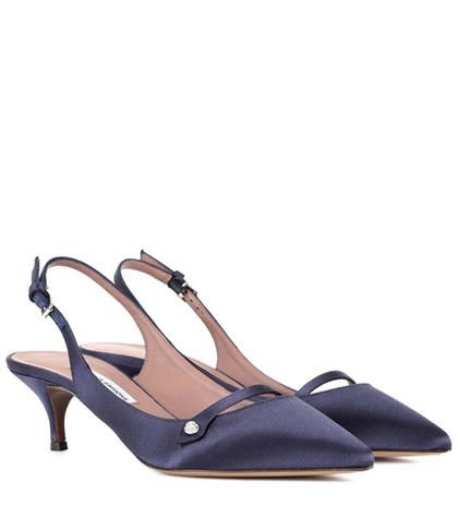 Tabitha Simmons Layton Satin Slingback Pumps