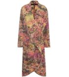 M.i.h Jeans Printed Wool And Silk Coat