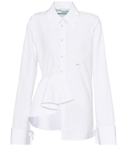 Aquazzura Half Ruffle Cotton Shirt