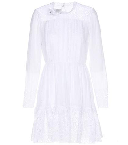 Valentino Embroidered Cotton-blend Dress