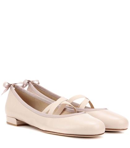 Stuart Weitzman Bolshoi Leather Ballerinas