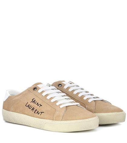 Saint Laurent Court Classic Sl/06 Suede Sneakers