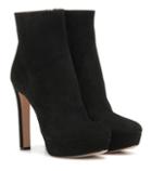 Tory Burch Suede Platform Ankle Boots