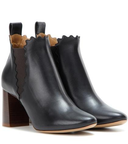 Chlo Lauren Leather Ankle Boots