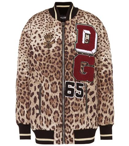 Dolce & Gabbana Embellished Satin Bomber Jacket