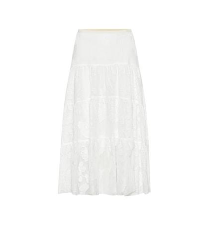 See By Chlo Embroidered Midi Skirt