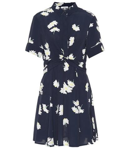 Ganni Silvery Crêpe Minidress