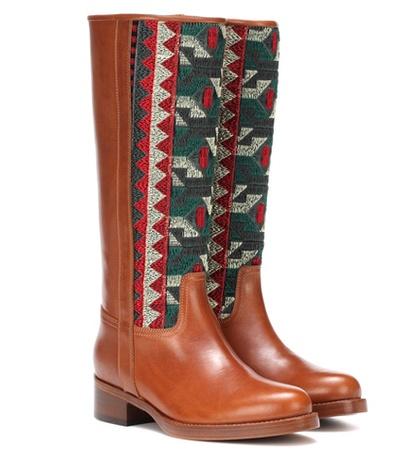 Etro Paneled Leather Boots