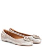Tory Burch Minnie Travel Leather Ballet Flats