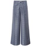 Ganni Merkel Silk And Wool-blend Pants