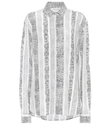 Saint Laurent Printed Crêpe Blouse