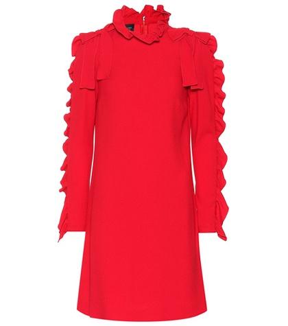 Roger Vivier Ruffled Crêpe Dress