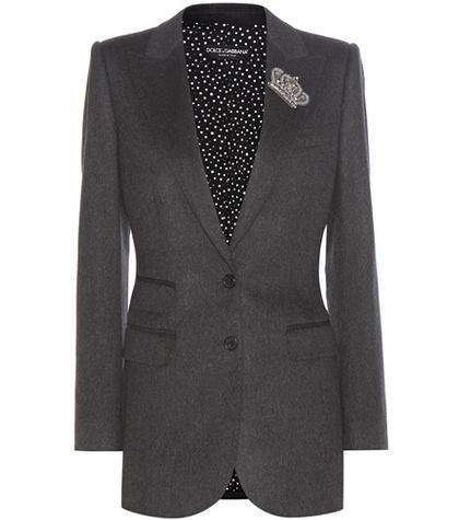 Dolce & Gabbana Embellished Cashmere Blazer