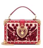 See By Chlo My Heart Velvet And Leather Clutch