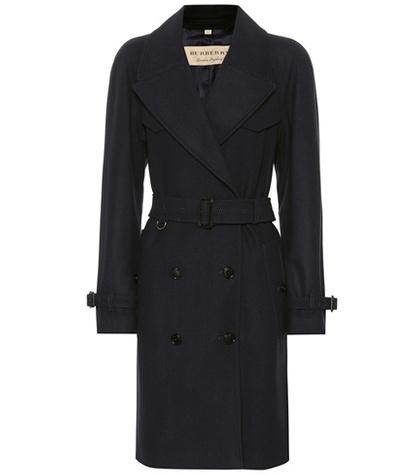 Burberry Herringbone Wool-blend Trench Coat