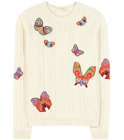 Valentino Embroidered Alpaca And Yak Sweater