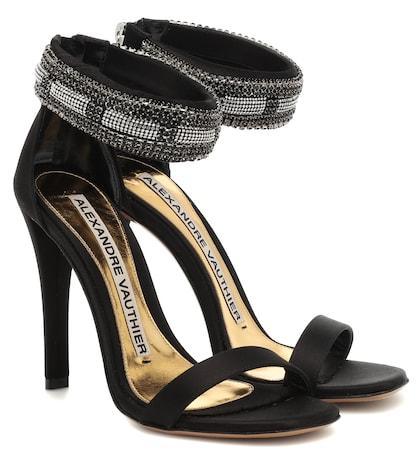 Alexandre Vauthier Nina Embellished Satin Sandals
