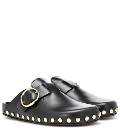 Isabel Marant Mirvin Studded Leather Slippers