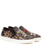 Dolce & Gabbana Leopard-printed Slip-on Sneakers
