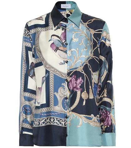 Salvatore Ferragamo Printed Silk Blouse