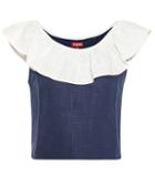 Staud Anchor Linen-blend Top