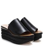 Chlo Camille Leather Platform Sandals