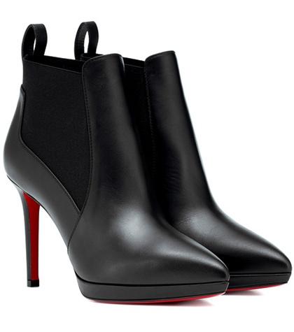 Prada Crochinetta 100 Leather Ankle Boots