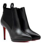 Prada Crochinetta 100 Leather Ankle Boots