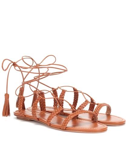 Aquazzura Stromboli Leather Sandals