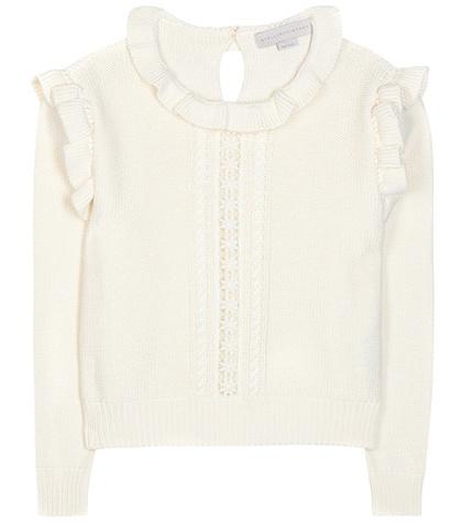 Stella Mccartney Ruffled Cotton Sweater