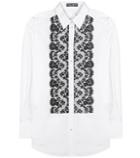 Dolce & Gabbana Lace Panelled Cotton-blend Blouse