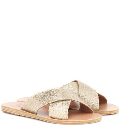 Rag & Bone Thais Sequined Leather Slides
