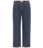 Marni Cuffed Cotton And Linen Jeans
