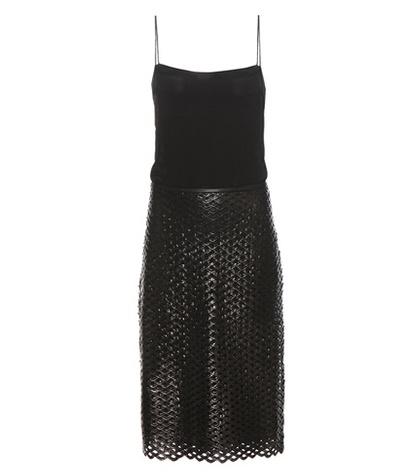 Tom Ford Zim Silk Slip Dress With Coated Skirt