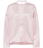 Valentino Hammered Lamé Blouse