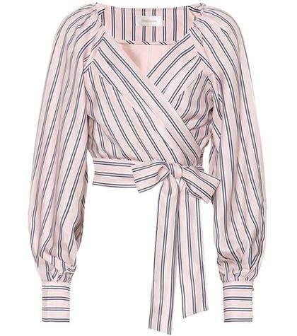 Zimmermann Radiate Silk-blend Wrap Blouse