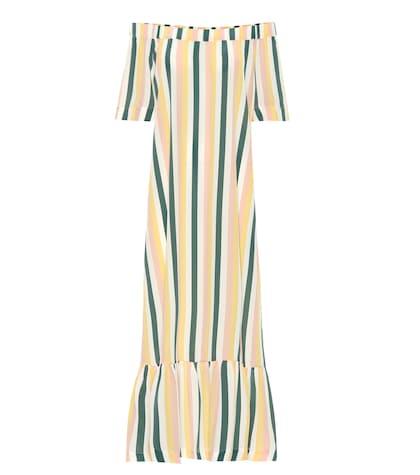 Asceno Off-the-shoulder Silk Dress