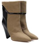 Current/elliott Laffen Leather-trimmed Ankle Boots