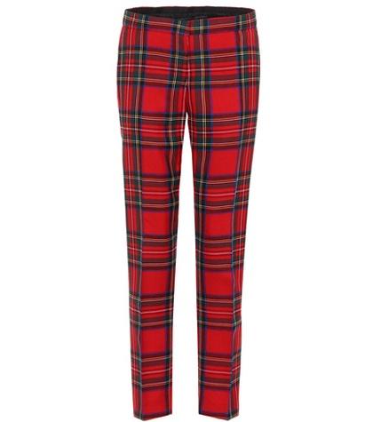 Burberry Checked Wool Trousers