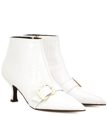 Melissa Odabash Sienna Embossed Leather Ankle Boots