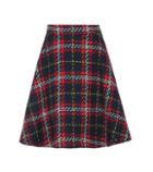 Miu Miu Plaid Virgin-wool Tweed Skirt
