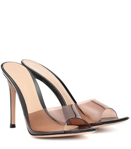 Gianvito Rossi Plexi 105 Leather Mules