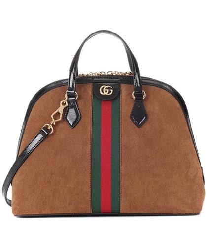 Aquazzura Ophidia Medium Suede Shoulder Bag