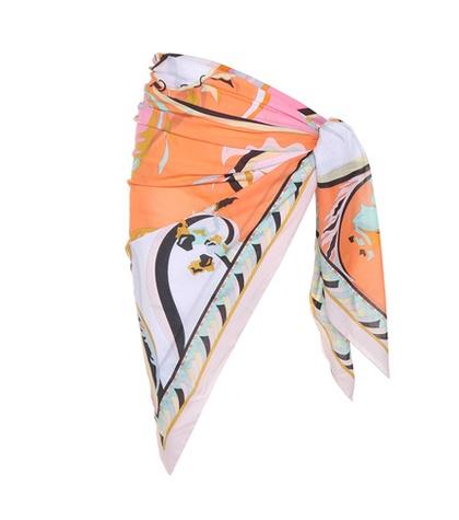 Emilio Pucci Beach Printed Cotton Scarf